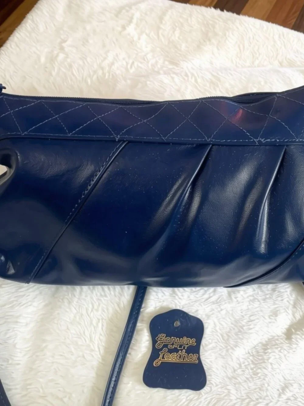Genuine Split Leather Hobo Bag